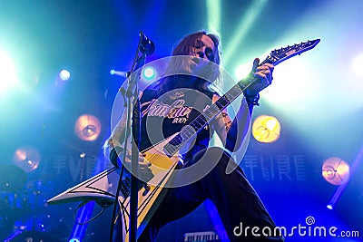 Zagreb, CROATIA - Mart 23, 2017: Children of Bodom, concert in T Editorial Stock Photo